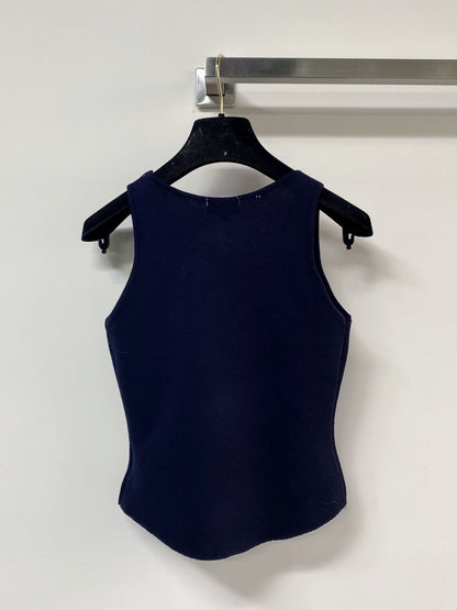 Chanel Tank Top Navy Blue in Cashmere 125423