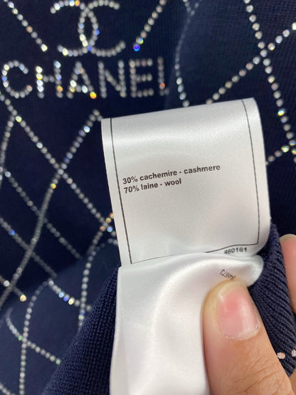 Chanel Tank Top Navy Blue in Cashmere 125423