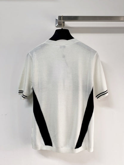 Chanel  Short-Sleeve T-Shirt White in Wool 153741