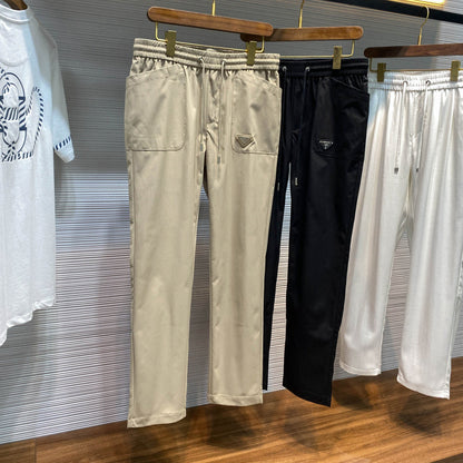 PRA26SS Drawstring Casual Pants in Cotton Twill 134819