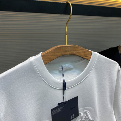 PRA26SS Basic Crew Neck Short-Sleeve T-Shirt in Knit Cotton Fabric 905162