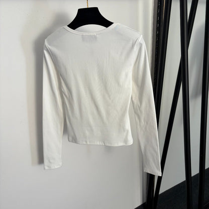 GG  Slim Fit Long Sleeve Base Layer Top in Cotton