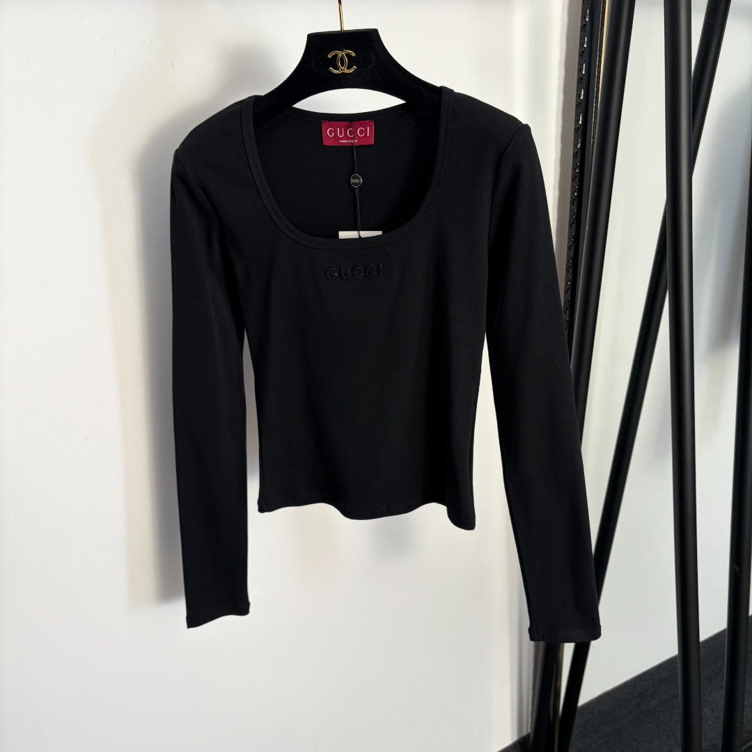 GG  Slim Fit Long Sleeve Base Layer Top in Cotton