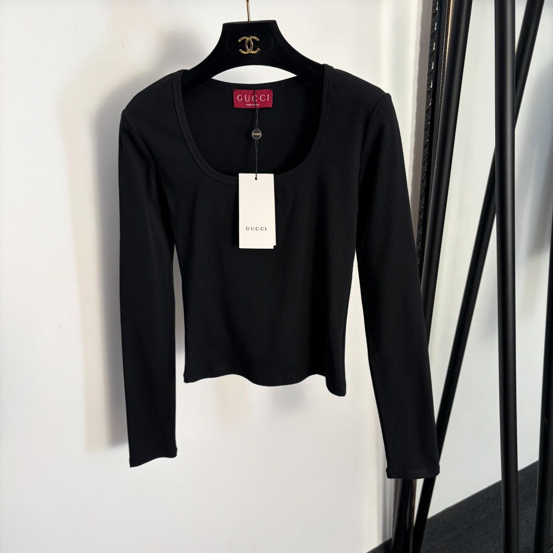 GG  Slim Fit Long Sleeve Base Layer Top in Cotton