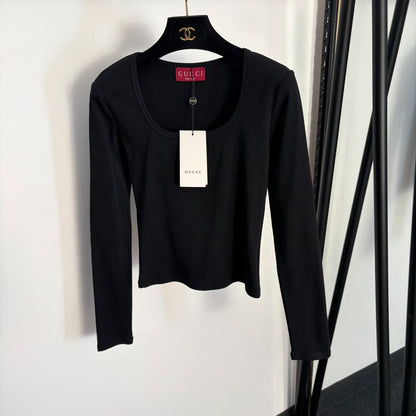 GG  Slim Fit Long Sleeve Base Layer Top in Cotton