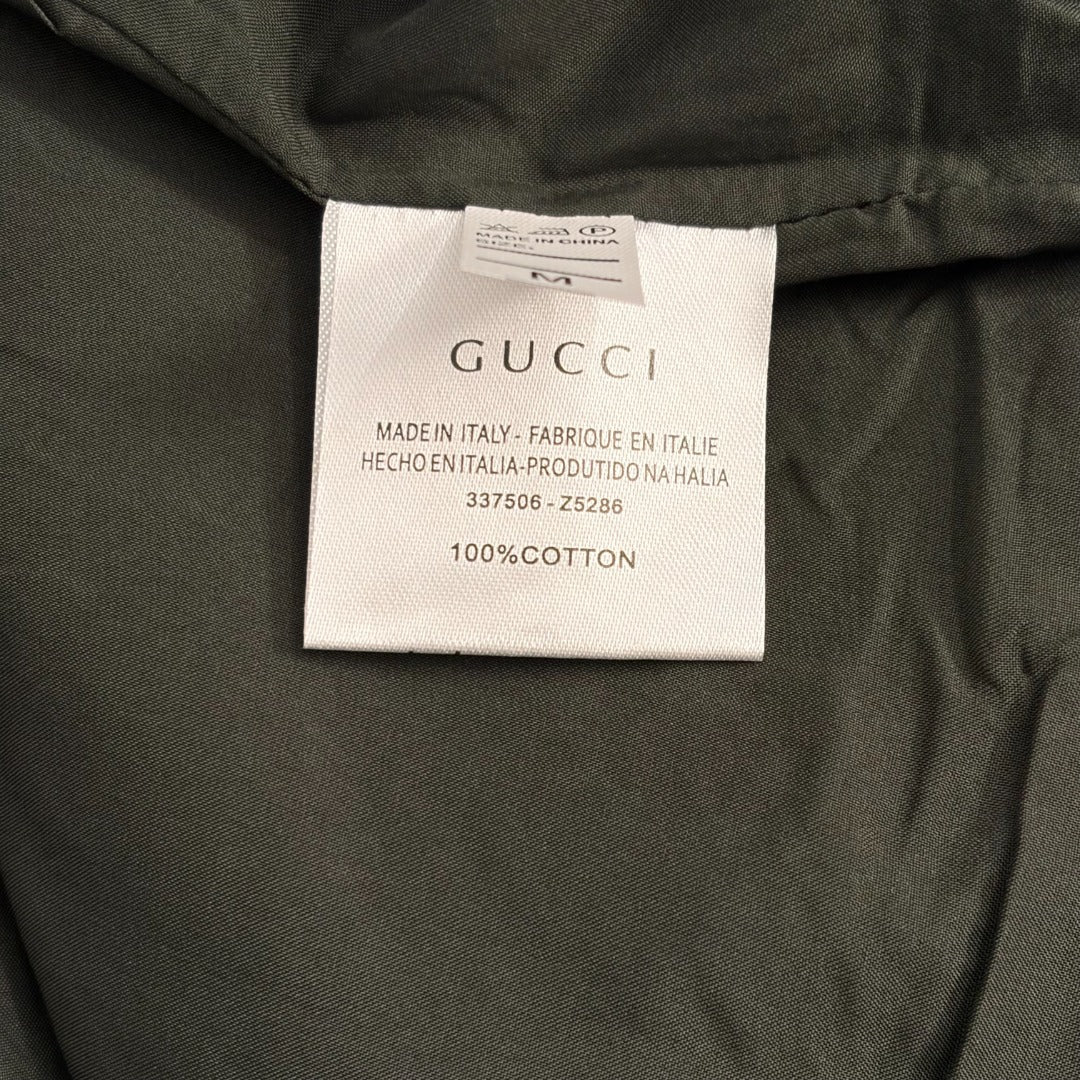 GG Bodycon A-line Mini Skirt Green in Cotton 135283
