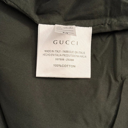 GG Bodycon A-line Mini Skirt Green in Cotton 135283
