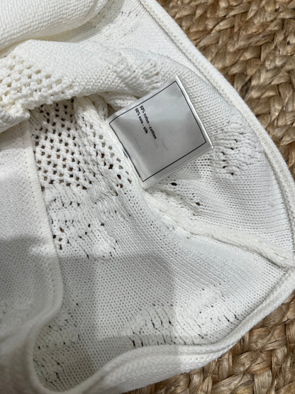 Chanel 26SS Knit with a Delicate Openwork Texture Cream in Cotton 161787