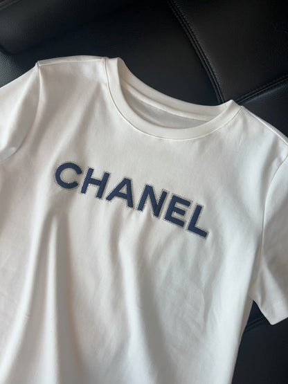 Chanel 26 Logo T-Shirt White in Cotton 161767