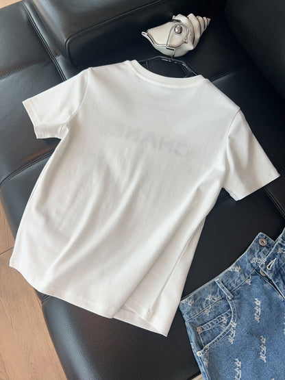 Chanel 26 Logo T-Shirt White in Cotton 161767