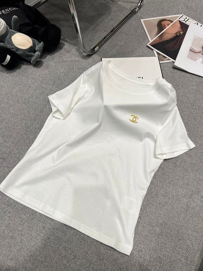 Chanel 26 Classic Crew Neck White in Cotton 161761