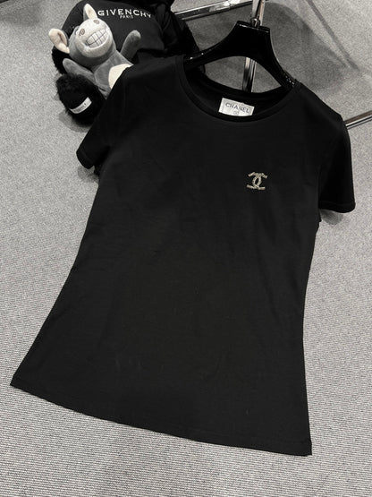 Chanel 26 Classic Crew Neck Black in Cotton 161759