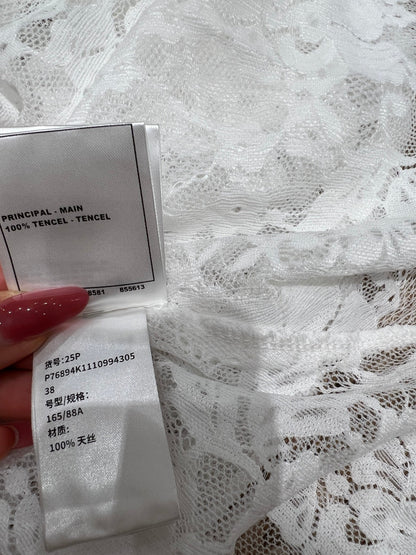 Chanel 26 Dress with Lace White in Tencel 161755