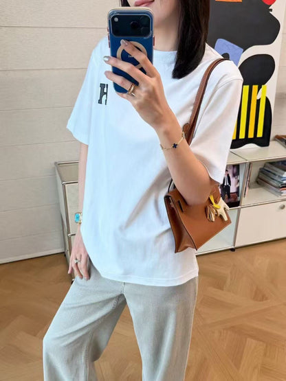 Hermes 26 Short-Sleeve T-Shirt White in Cotton 125006