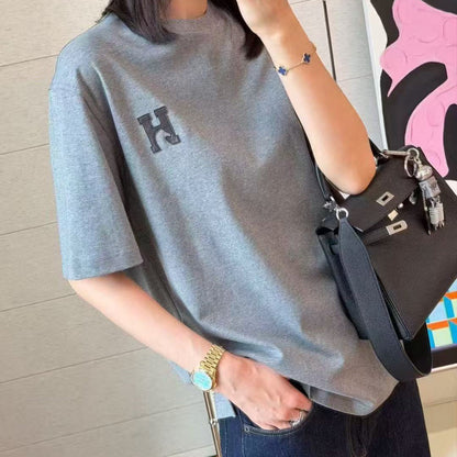 Hermes 26 Short-Sleeve T-Shirt Gray in Cotton 125005