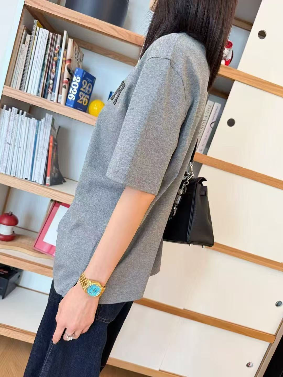 Hermes 26 Short-Sleeve T-Shirt Gray in Cotton 125005