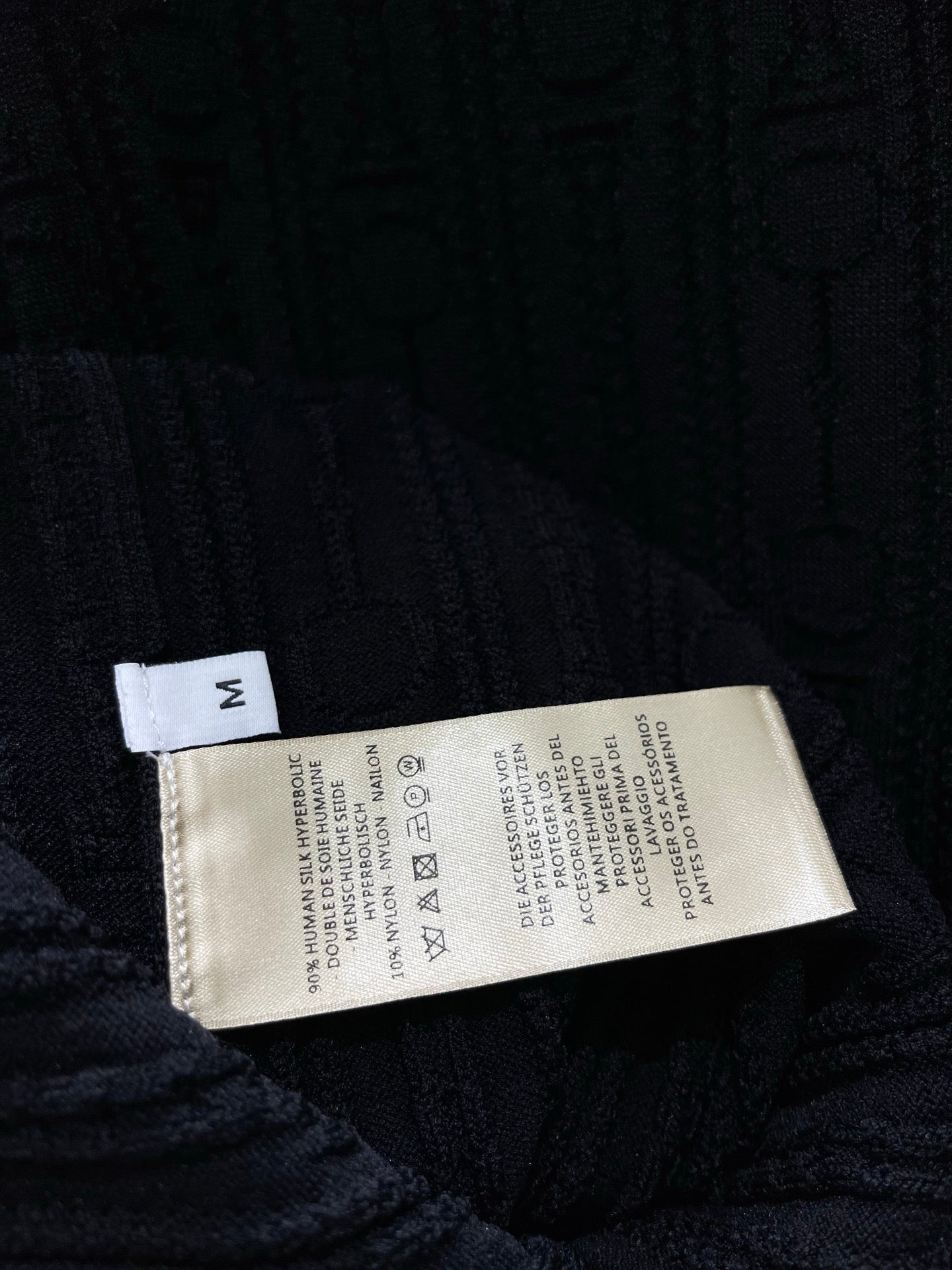 Hermes Print Knit Short-Sleeve T-Shirt Black in Silk Hyperbolic 122650
