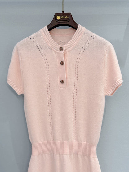 Hermes Pink Knit Dress 106014
