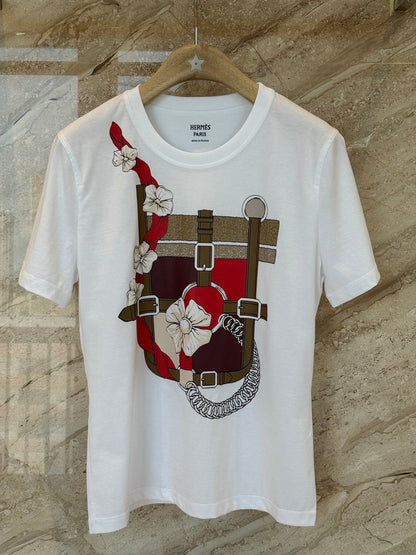 Hermes Short-sleeved T-shirt White in Cotton 974817