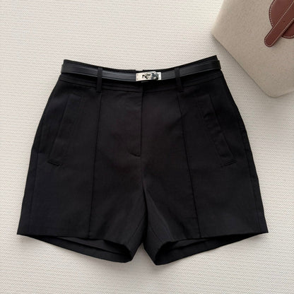 Hermes 26SS Shorts Black in Cotton 943347