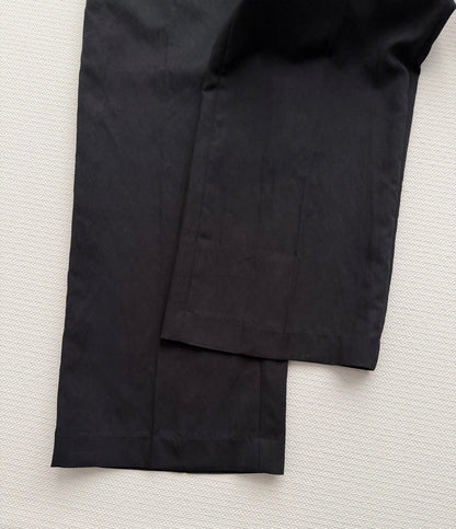 Hermes 26SS Cropped Wide-Leg Pants Black in Cotton 938210