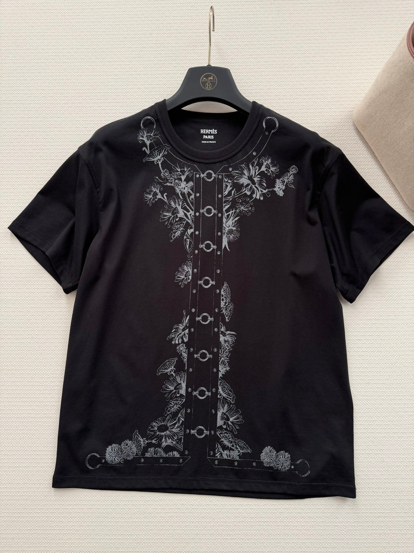 Hermes 26  Short-sleeved Printed T-shirt Black in Cotton 888724