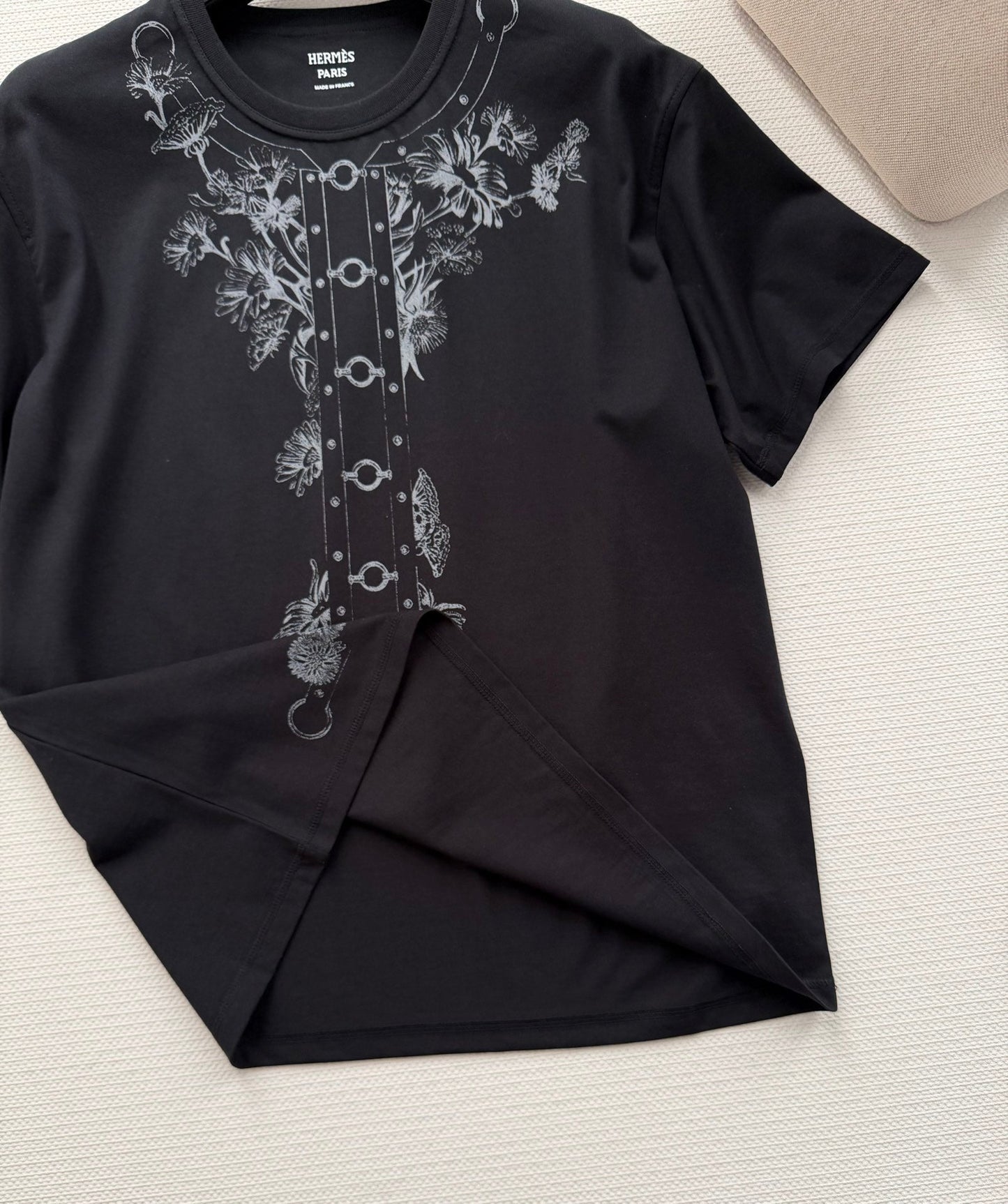 Hermes 26  Short-sleeved Printed T-shirt Black in Cotton 888724