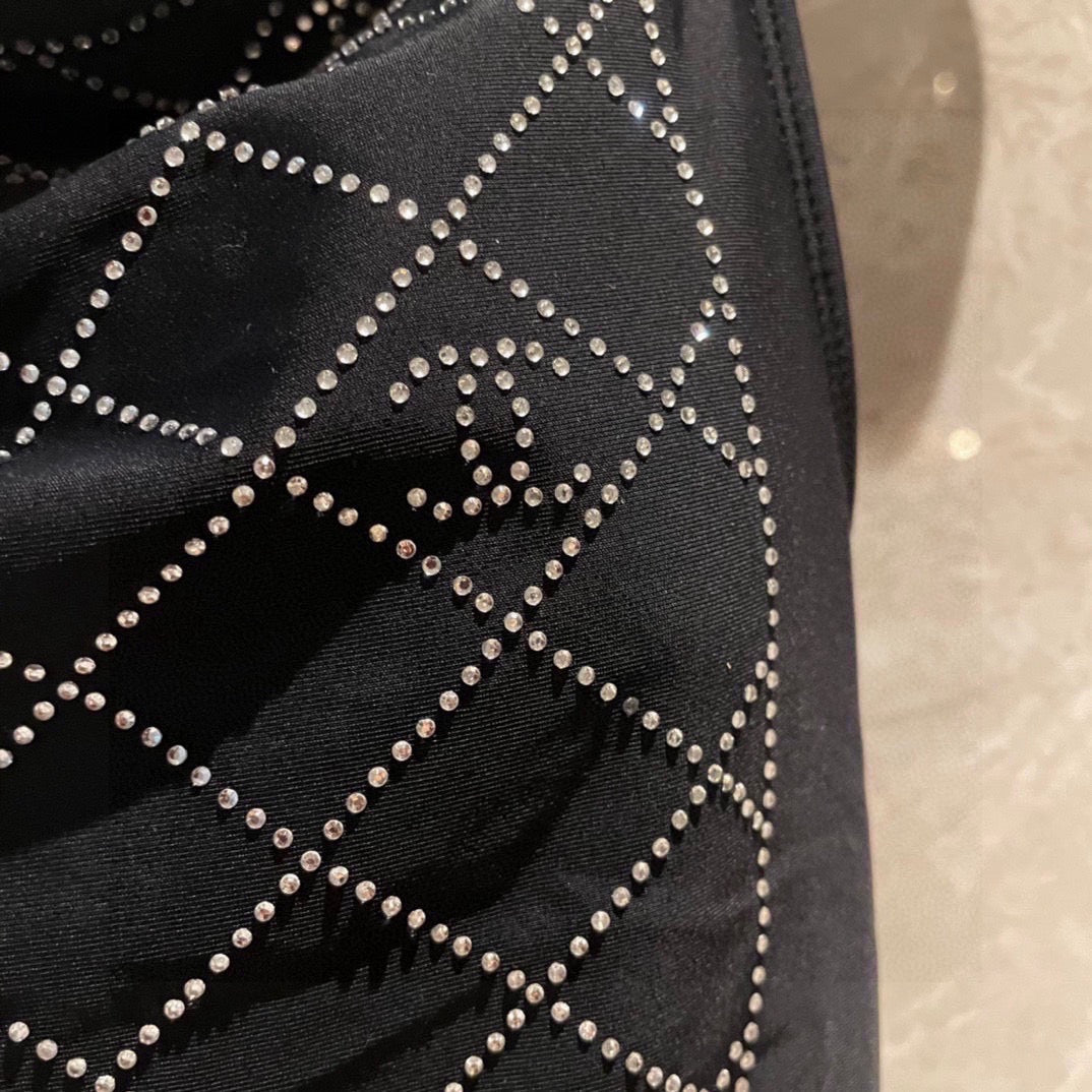 Chanel Onesie Swimsuit Black in Cotton 195169