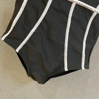 Chanel One-piece Swimsuit Black in Cotton 195027