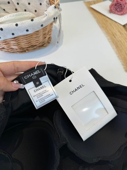 Chanel One-piece Swimsuit Black in Cotton 201803