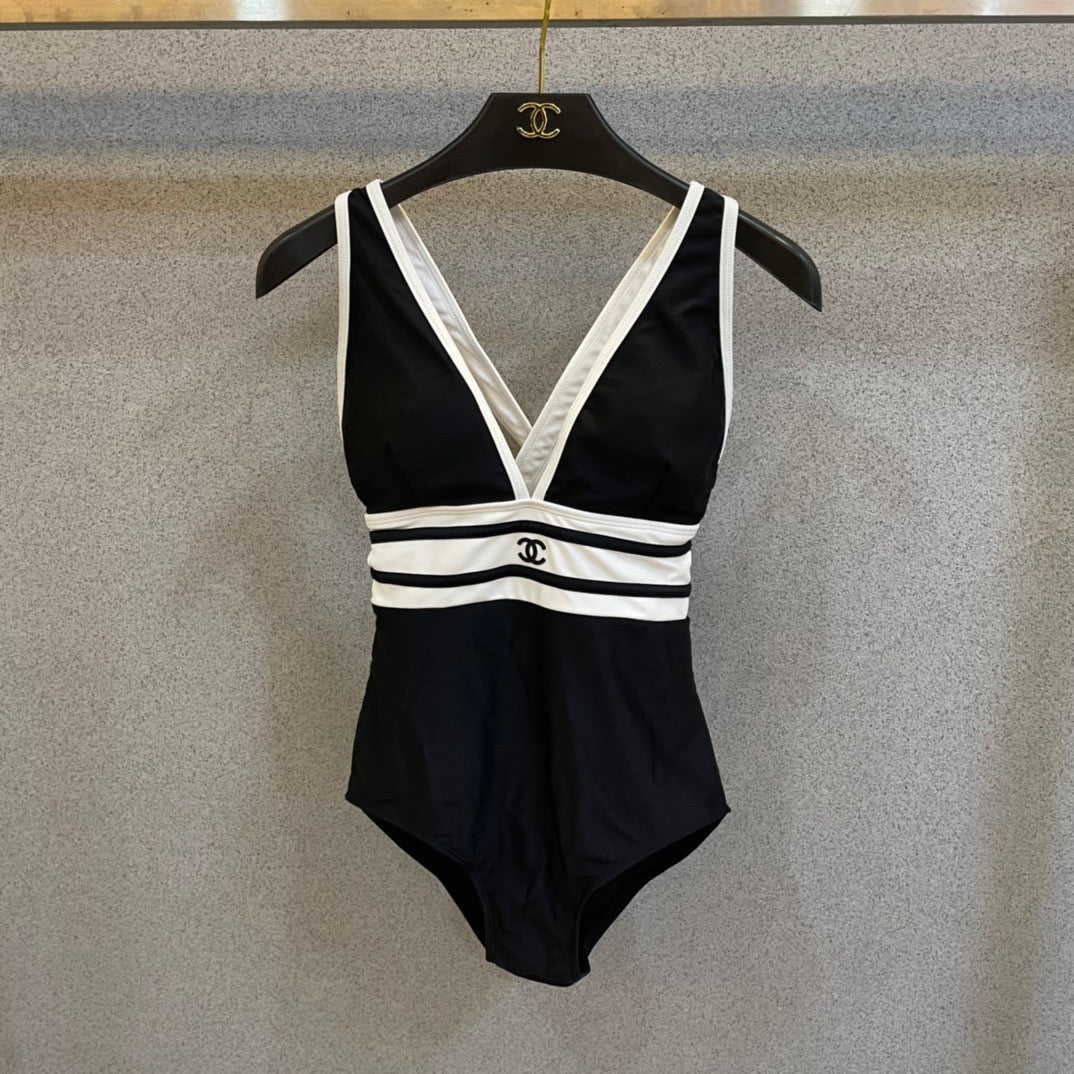 Chanel One-Piece Swimsuit Black in Cotton polyester 201831