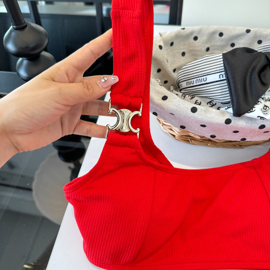 Celine Swimsuits Red Cotton 201806