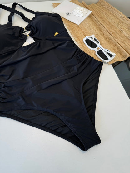 Celine One-piece Bikini Swimsuit Black in Cotton blend 203017