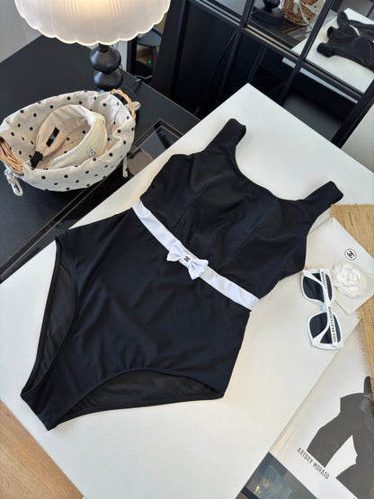 Chanel One-Piece Swimsuit Black in Cotton polyester 204692