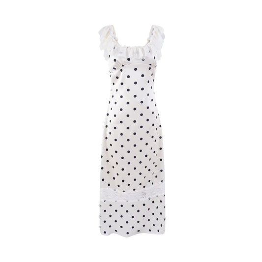 Sexy Polka Dot Dress Women Lace Waist Hip Dresses