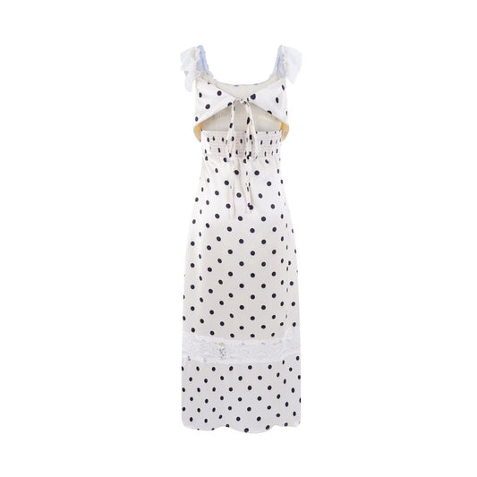 Sexy Polka Dot Dress Women Lace Waist Hip Dresses