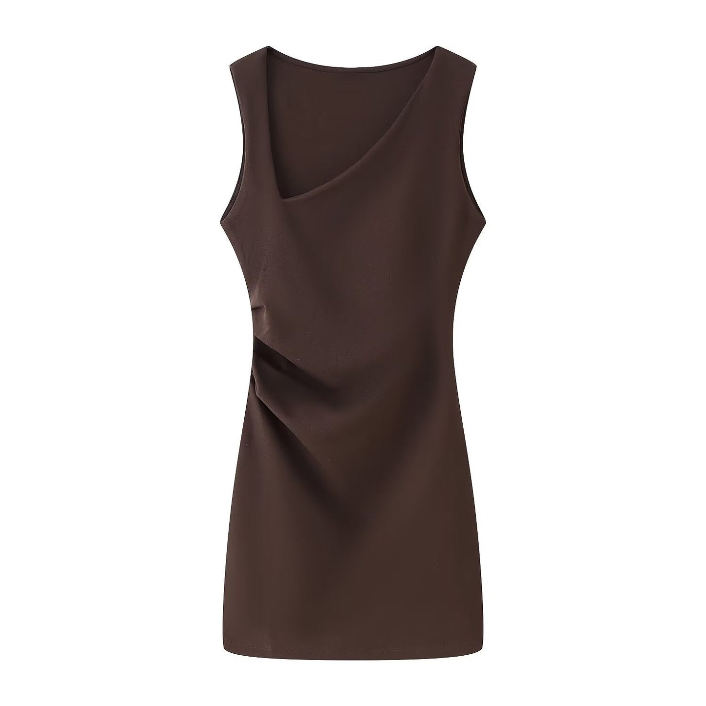 Vestido corto plisado informal de primavera y verano para mujer