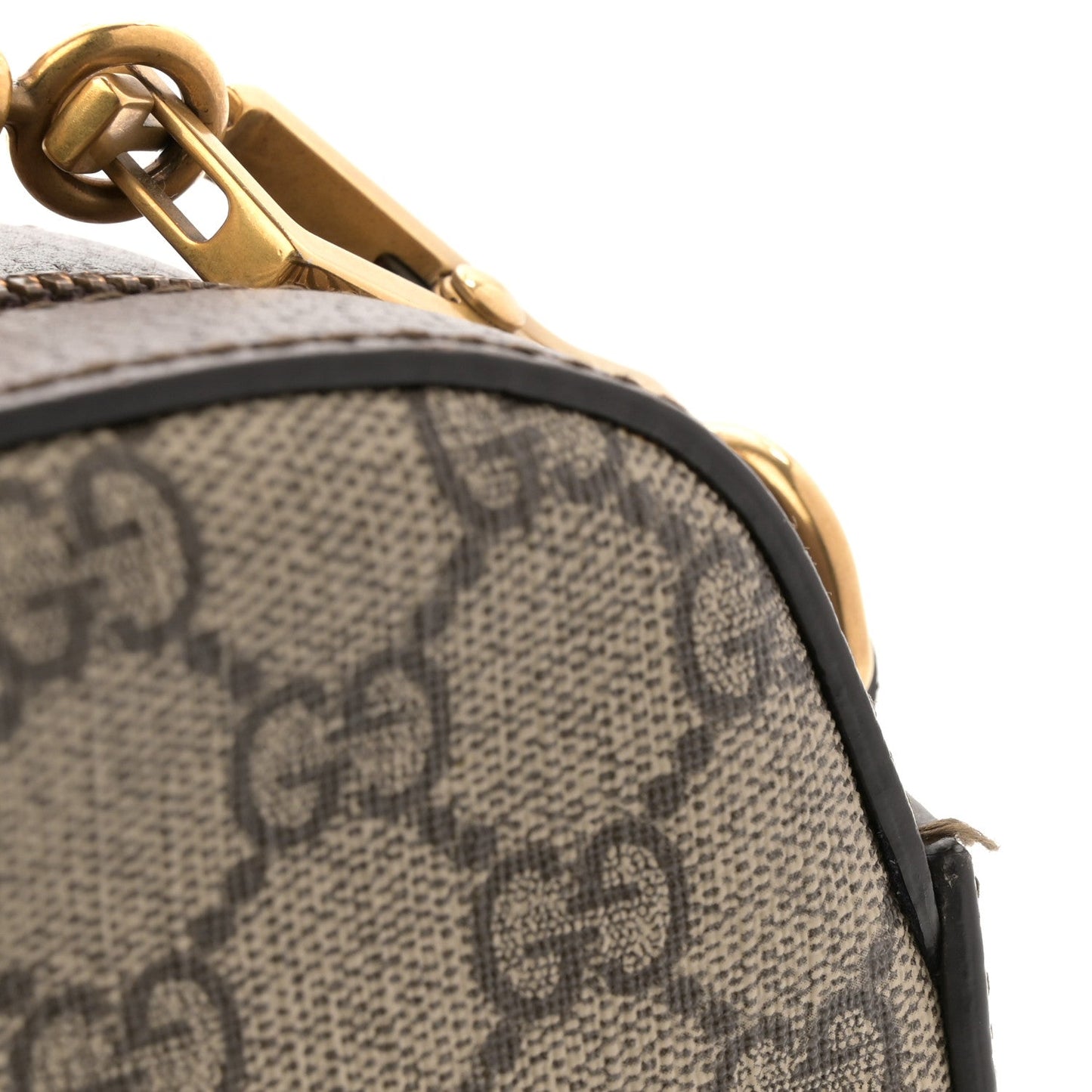 GG Supreme Monogram Web Neo Vintage Shoulder Bag Beige New Acero Crop