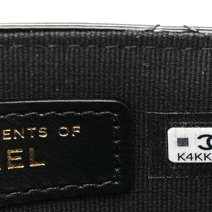Patent Calfskin Quilted Mini Flap Black