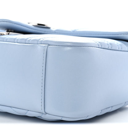 Lambskin Matelasse Medium GG Marmont Shoulder Bag  Light Blue