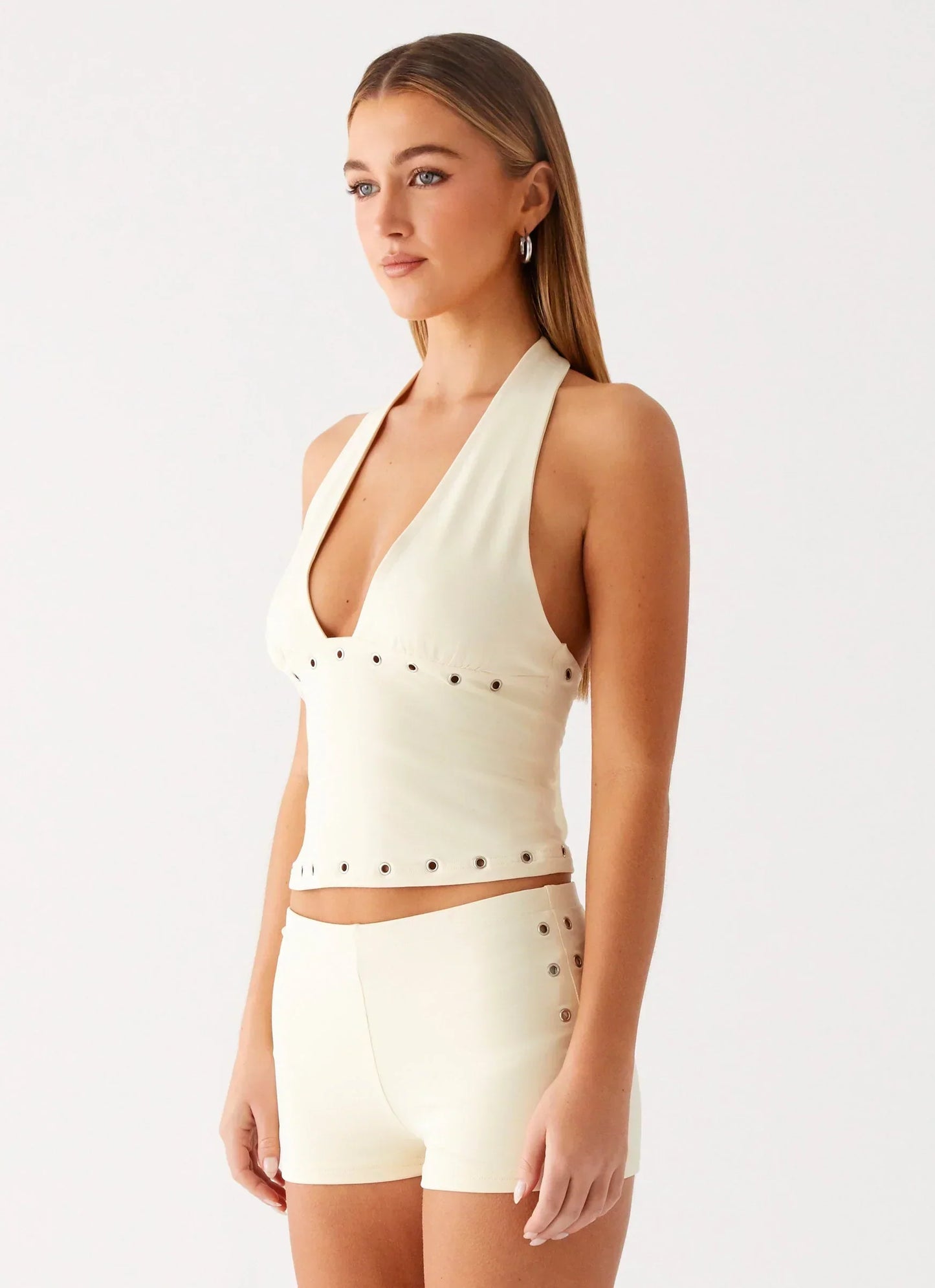 Roxy Halter Top - Muted Yellow