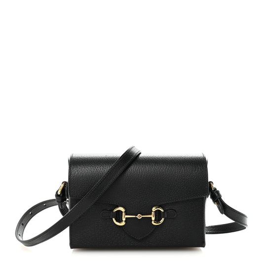 Calfskin Horsebit 1955 Shoulder Bag Black