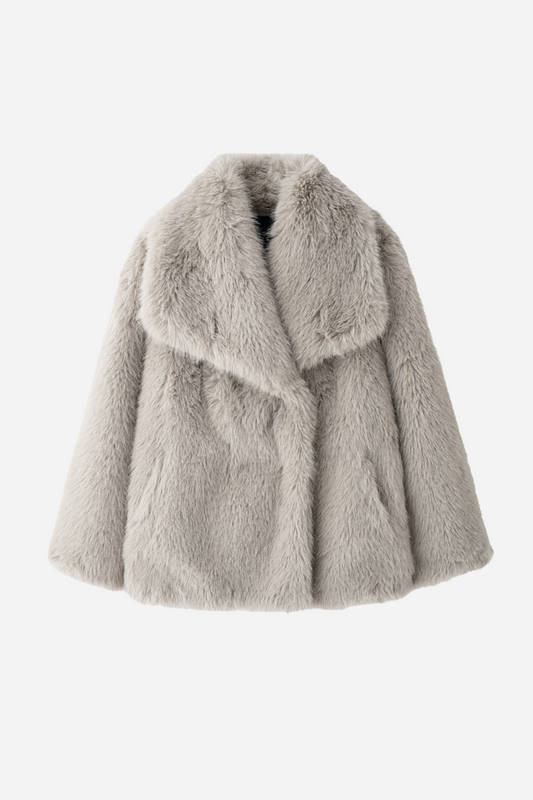 Chaqueta con cuello chal de piel sintética Enid 
