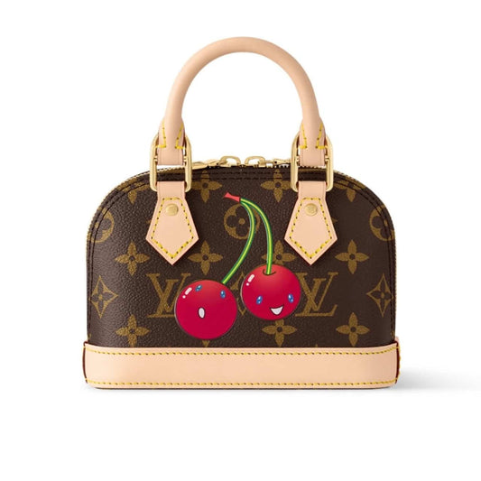 LOUIS VUITTON X TAKASHI MURAKAMI MONOGRAM CERISE NANO ALMA BROWN 16 CM M13416