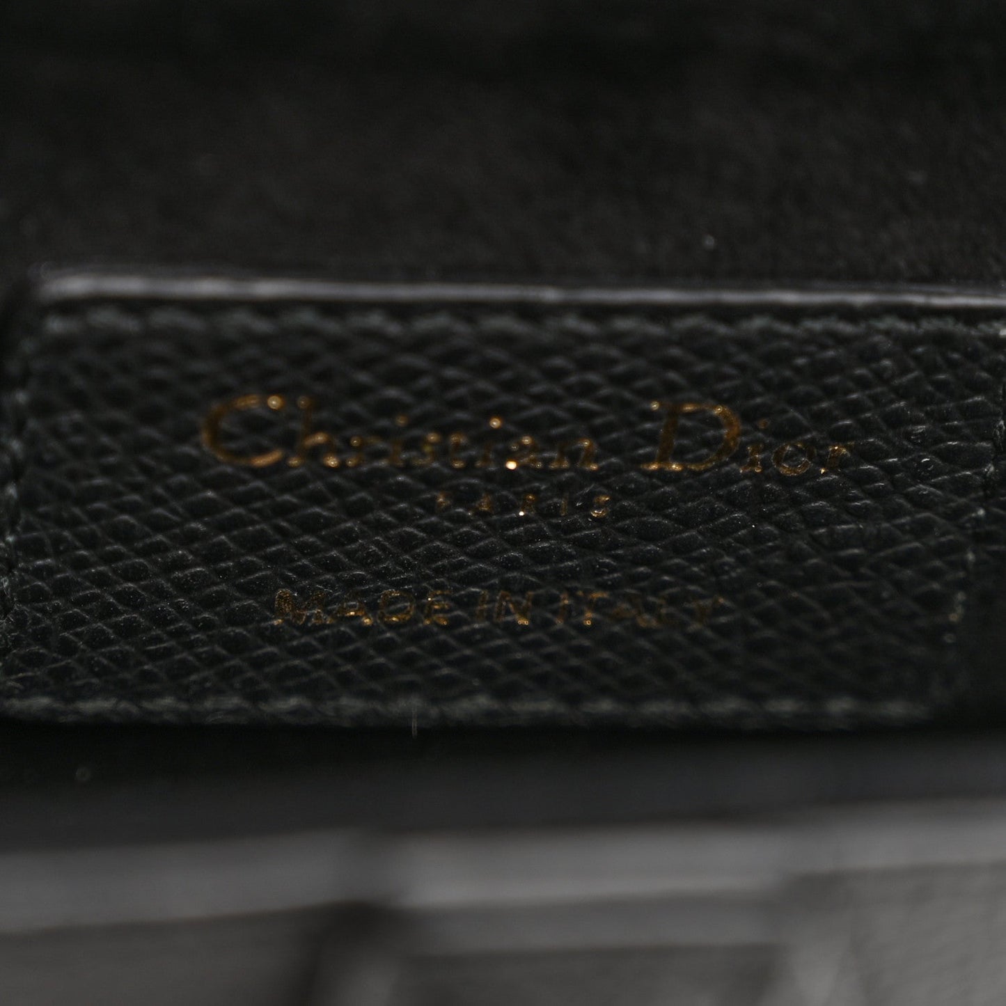 Grained Calfskin Mini Saddle Bag Black