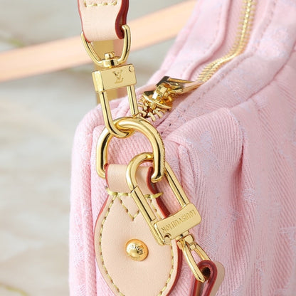 LOUIS VUITTON POCHETTE VALLEY BAG WASHED PINK 21CM