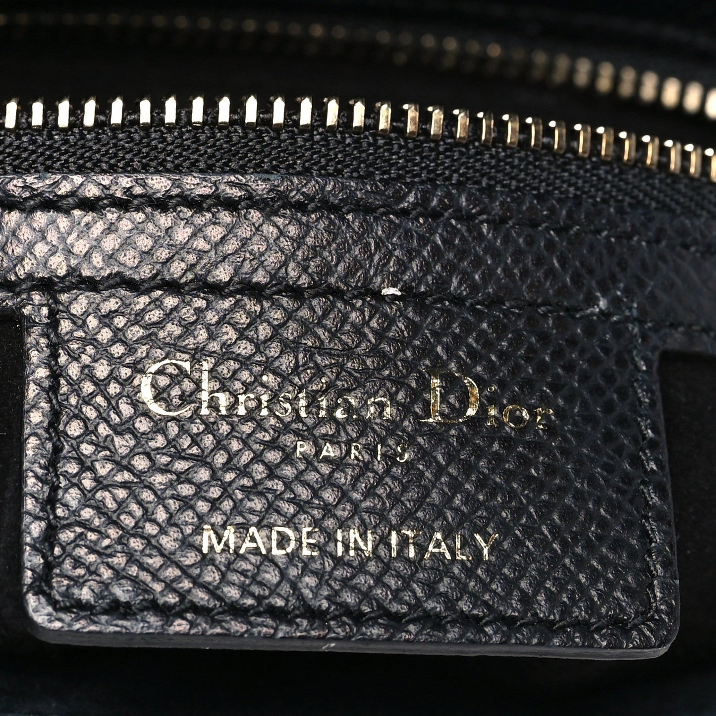Grained Calfskin Saddle Bag Black