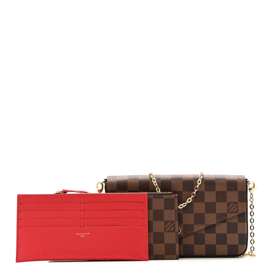 Damier Ebene Pochette Felicie Chain Wallet