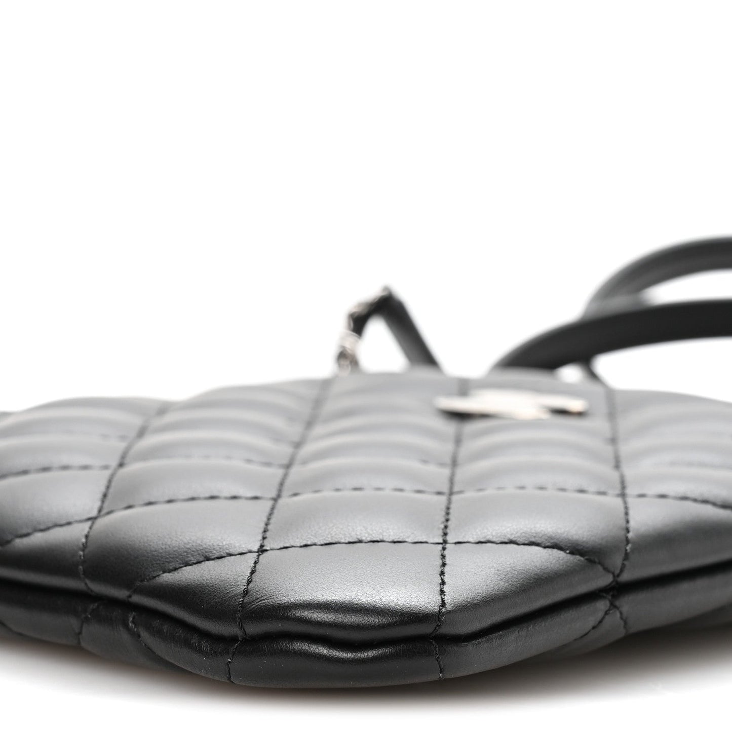 Lambskin Quilted Uniform Crossbody Bag Black