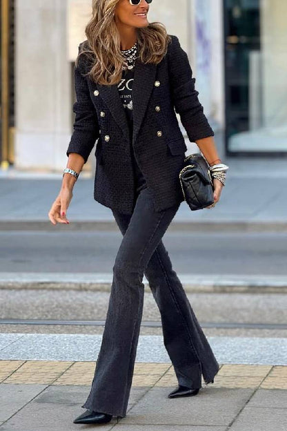Chaqueta extragrande con puntadas en contraste
